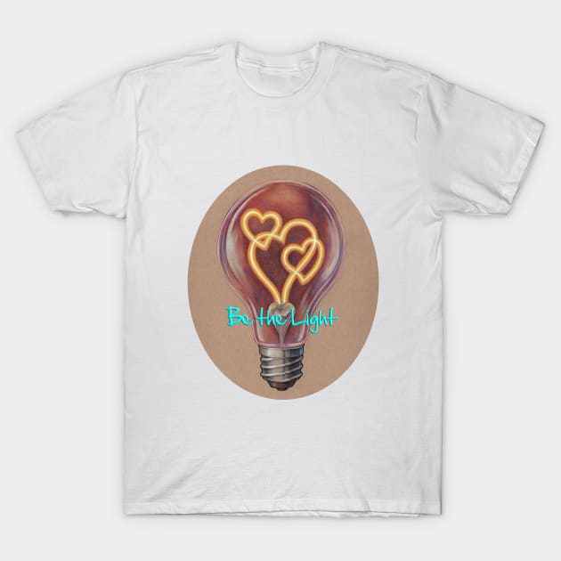 Be The Light - Heart's Light T-Shirt by justteejay